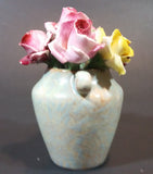 Vintage Aynsley Porcelain Floral China Mixed Rose Bouquet Vase Made in England - Treasure Valley Antiques & Collectibles