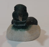 Ring Necked Loon Bird 4 3/4" Long Wildlife Resin Sculpture Ornament