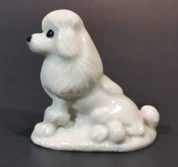 1970s Red Rose Tea White Poodle Dog Wade England Figurine - Treasure Valley Antiques & Collectibles
