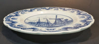 Vintage Delft Blue Sailboats and Windmill Rotterdam Wall Plate - Treasure Valley Antiques & Collectibles