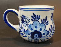 1980s Exclusive "Figis INC" Delft Blue Windmill and Flowers Mug - Treasure Valley Antiques & Collectibles