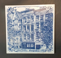 Rare Limited Edition Delft Blue Anne Frankuis (Anne Frank House) Amsterdam Handpainted Tile - Treasure Valley Antiques & Collectibles