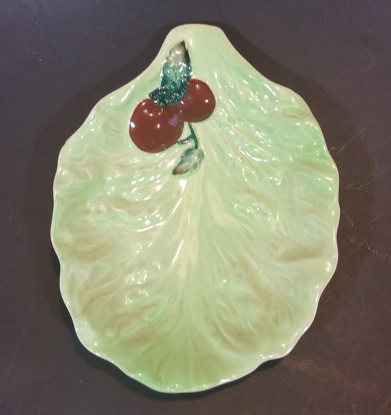 Antique 1930s Carlton Ware Tomato Lettuce Leaf Shaped Small Serving Dish - Treasure Valley Antiques & Collectibles