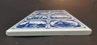 Rare West German Delft Style Scenes of Holland Double Length Porcelain Wall Tile - Treasure Valley Antiques & Collectibles