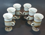 1970s Japanese Hand-painted Otagiri Stoneware Pedestal Coffee Mug Set of 6 - Treasure Valley Antiques & Collectibles