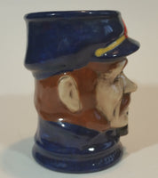 Vintage Rare Blue Handpainted German Sailor with Pipe Character Jug Stein - Treasure Valley Antiques & Collectibles