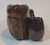 1950s Rubens Pipe with Tobacco Pouch Holder Planter #791 Japan Redware
