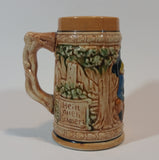 1950s German Oktoberfest Beer Stein Woman and Man Sitting - Japan 5 3/8" Tall - Treasure Valley Antiques & Collectibles