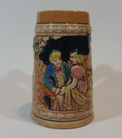 1950s German Oktoberfest Beer Stein Woman and Man Sitting - Japan 5 3/8" Tall - Treasure Valley Antiques & Collectibles