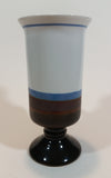 Vintage 1970s Japanese Hand-painted Otagiri Stoneware Pedestal Coffee Mug - Blue - Treasure Valley Antiques & Collectibles
