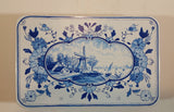 1960s Hellema Hallum Holland Biscuits Tin with Delft Style Scenery
