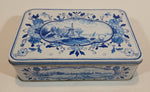 1960s Hellema Hallum Holland Biscuits Tin with Delft Style Scenery