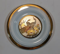 Vintage Peacock Birds The Art of Chokin Plate 24KT Gold with Silver - Treasure Valley Antiques & Collectibles