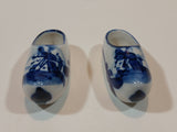 Vintage Delft Blue Miniature Hand Painted Porcelain Windmill Shoes Numbered 055 - Treasure Valley Antiques & Collectibles
