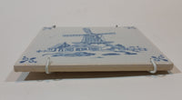 Vintage 1970s MOSA Delft Blue Windmill Tile - Treasure Valley Antiques & Collectibles