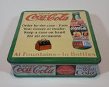 Vintage Drink Coca-Cola At Fountains or In Bottles Decorative Tin - Treasure Valley Antiques & Collectibles