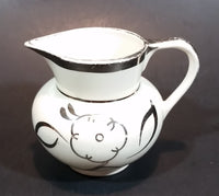 Antique 1920s Lancaster & Sandland English Ware Miniature Pitcher with Silver Trim Pat No. 448 - Treasure Valley Antiques & Collectibles