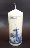 Delft Blue Holland Windmill Decor 8" Tall Wax Candle Unused - Like New - Treasure Valley Antiques & Collectibles
