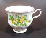1959-1964 Queen Anne Pattern 8615 Yellow and Pink Floral with Clovers Bone China Teacup - Treasure Valley Antiques & Collectibles