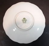 1960s Aynsley Fine Bone China "December Christmas Rose" Saucer with Blue Bows and Vines