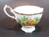 1950s Royal Albert "Tea Rose" Yellow Bone China Footed Tea Cup 839056 - Treasure Valley Antiques & Collectibles