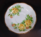 1950s Royal Albert "Tea Rose" Yellow Bone China Saucer Plate 839056 - Treasure Valley Antiques & Collectibles