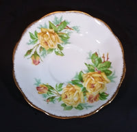 1950s Royal Albert "Tea Rose" Yellow Bone China Saucer Plate 839056 - Treasure Valley Antiques & Collectibles