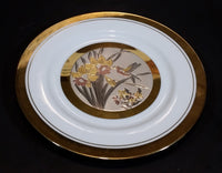 Vintage The Art of Chokin Hummingbird Plate 24KT Gold with Silver - Treasure Valley Antiques & Collectibles