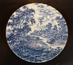 1960s Ridgway Ironstone "Meadowsweet" Blue and White 9 3/4" Dinner Plate - Treasure Valley Antiques & Collectibles