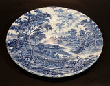 1960s Ridgway Ironstone "Meadowsweet" Blue and White 9 3/4" Dinner Plate