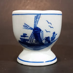 Vintage Handpainted Delft Blue Windmill Egg Cup - Treasure Valley Antiques & Collectibles