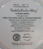 1994 Bradex Thomas Kinkade Wish You Were Here "End of a Perfect Day" Limited Edition Collector Plate