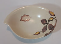 1950s Carltonware Handpainted Australian Design Embossed Hazelnut and Autumn Leaves Footed Candy or Soap Dish - Treasure Valley Antiques & Collectibles