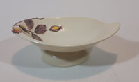 1950s Carltonware Handpainted Australian Design Embossed Hazelnut and Autumn Leaves Footed Candy or Soap Dish - Treasure Valley Antiques & Collectibles