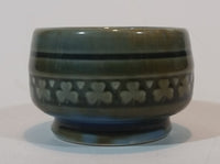 1960s Wade Irish Porcelain Shamrock Green Blue Glazed Sugar Bowl - Treasure Valley Antiques & Collectibles