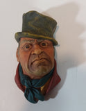 1964 Bossons England Bill Sikes Chalkware Face Head Wall Decor - Treasure Valley Antiques & Collectibles