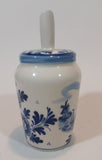 Vintage Delft Blue Sugar Pourer with Dutch Windmill and Flower Scenery - Treasure Valley Antiques & Collectibles
