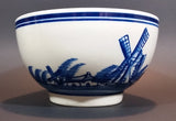 Vintage Delft Blue Windmills, Dutch Town, and Sailboats Scenery Bowl - Treasure Valley Antiques & Collectibles
