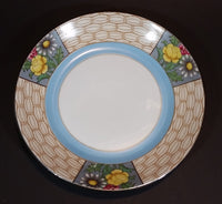 Antique 1918-1921 Noritake Morimura Bros. Handpainted Japan Blue Trim With Flowers Luncheon Plate - Treasure Valley Antiques & Collectibles