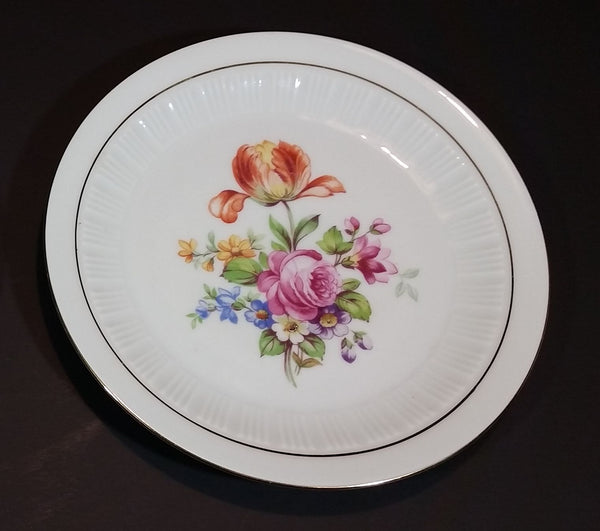 1950s Colditz Pottery German Democratic Republic (East Germany) Mixed Flowers B74 6 3/4" Plate - Treasure Valley Antiques & Collectibles