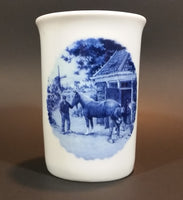 1984 Steege B.V. Delft Blauw Hand Decorated in Holland Windmill Dutch Horse Scene Mug Cup - Treasure Valley Antiques & Collectibles