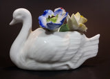 Vintage Very Rare Cotswold Floral English Bone China Swan Flower Bouquet - Treasure Valley Antiques & Collectibles