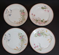 1876-1882 Limoges CH (Charles) Field Haviland Peach Trim Flower Decor Plates -  Set of 4 - Treasure Valley Antiques & Collectibles