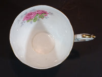 Early 1950s Queen Ann Fine Bone China England Pink Roses Flower Decor Gold Gilt Teacup Pattern Number 4673 - Treasure Valley Antiques & Collectibles
