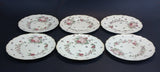 1930s Royal Doulton "Wildflower" Pink and Red Floral with Faint Yellow Edge 8 1/2" Dinner Plates - Set of 6 - Treasure Valley Antiques & Collectibles