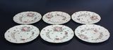 1930s Royal Doulton "Wildflower" Pink and Red Floral with Faint Yellow Edge 8 1/2" Dinner Plates - Set of 6 - Treasure Valley Antiques & Collectibles