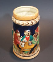 Early 1950s Gift Craft Japan Drinking Bavarian Friends Porcelain Stein Numbered 384 - Treasure Valley Antiques & Collectibles