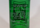 Vintage 1960s 7up 10 oz Green Glass 9 1/2" Soda Pop Bottle - Treasure Valley Antiques & Collectibles