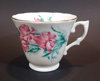 1945-1948 Colclough Bone China Pink Flowers Gold Rimmed Teacup - Made in England - Treasure Valley Antiques & Collectibles
