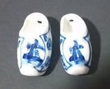 Vintage Delft Blue Handpainted Holland Windmill Shoe Set - Treasure Valley Antiques & Collectibles
